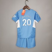 Manchester City Børn Fodboldtrøjer 2021-22 Bernardo Silva 20 Hjemmetrøje